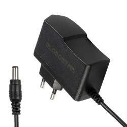 GLOBOSTAR® VOLTIX GLB-107-0001 Τροφοδοτικό/Μετασχηματιστής Class II SELV 12W 1A AC 220-240V σε DC 12V IP20 - Μαύρο Ματ - Μ7.3 x 