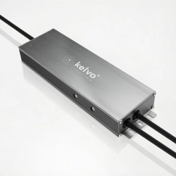 kelvo® SELAS KLV-107-0037 Τροφοδοτικό/Μετασχηματιστής Class I PELV 360W 15A AC 220-240V σε DC 24V Αδιάβροχο IP67 - Γκρι Ανθρακί 