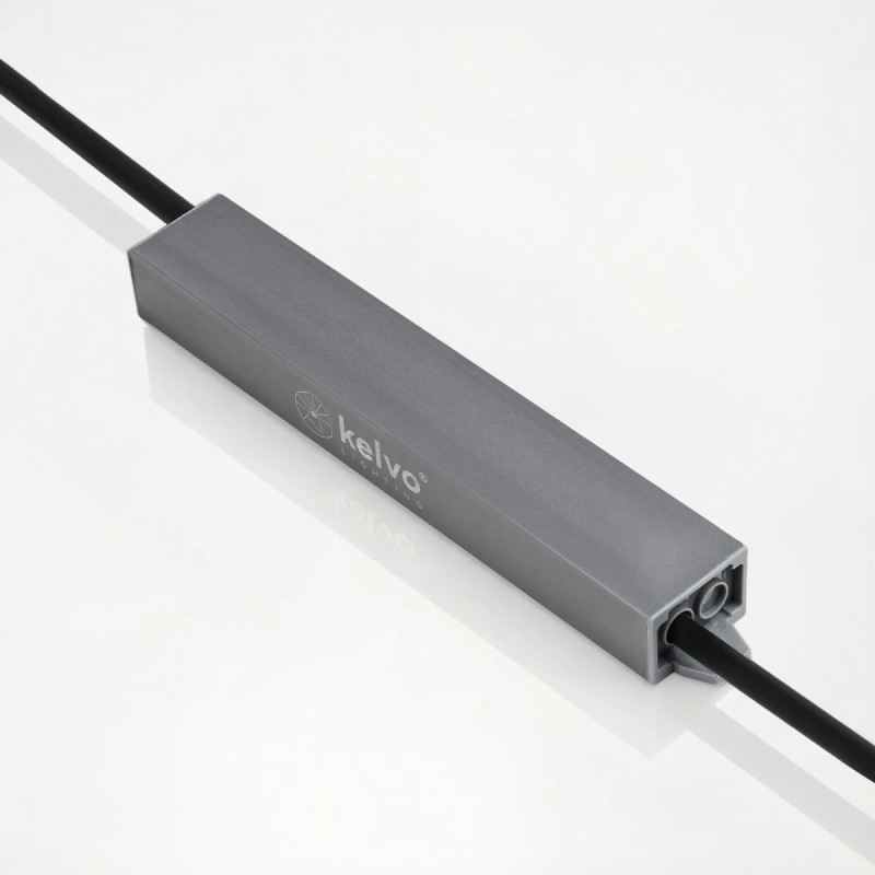 kelvo® SELAS KLV-107-0029 Τροφοδοτικό/Μετασχηματιστής Class II SELV 24W 1A AC 220-240V σε DC 24V Αδιάβροχο IP67 - Γκρι Ανθρακί Μ