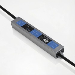 kelvo® SELAS KLV-107-0019 Τροφοδοτικό/Μετασχηματιστής Class II SELV 24W 2A AC 220-240V σε DC 12V Αδιάβροχο IP67 - Γκρι Ανθρακί Μ