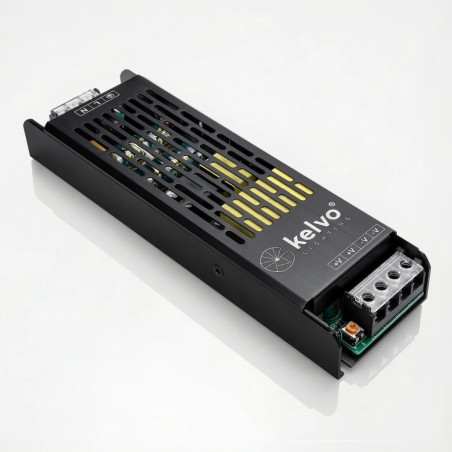 kelvo® ILUMA KLV-107-0010 Slim Τροφοδοτικό/Μετασχηματιστής Class I PELV 300W 25A AC 220-240V σε DC 12V IP20 - Γκρι Ανθρακί Ματ -