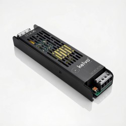 kelvo® ILUMA KLV-107-0008 Slim Τροφοδοτικό/Μετασχηματιστής Class I PELV 150W 12.5A AC 220-240V σε DC 12V IP20 - Γκρι Ανθρακί Ματ