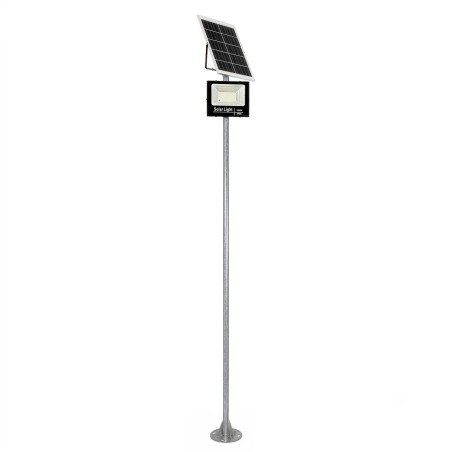 GLOBOSTAR® HELIOS-280 GLB-000-0001 Μεταλλικός Γαλβανισμένος Στύλος Φωτισμού για Φωτοβολταϊκό Προβολέα Εξωτερικού Χώρου - Ασημί Γ