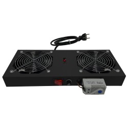 Fan Module Set x2 w. Thermostat for Wall-Mounted Cabinet
