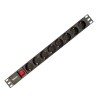 533001 PDU Outlet Strip 19'' 1U Alu 8 Schuko 16A 3840W w. Switch