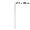 MAST METALLIC GALVANIZED 38mmx0,9mm 140cm