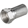 51864 Twist-On F plug 7.0mm, copper-nickel, big nut