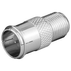 11370 F-Adapter: F male (Quick) - F female, zinc