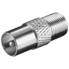 11395 F-Adapter: F female - Coaxial male, zinc