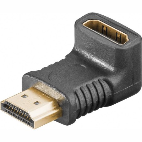 51727 HDMI angled adaptor, HDMI female-HDMI male, gold-plated, 270deg