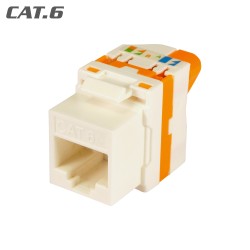 209905 Keystone Jack RJ45 UTP Cat.6 Female 180° Tool-Free white