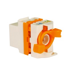 209905 Keystone Jack RJ45 UTP Cat.6 Female 180° Tool-Free white