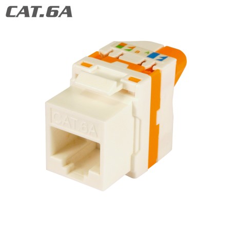 209921 Keystone Jack RJ45 UTP Cat.6A Female 180° Tool-Free white