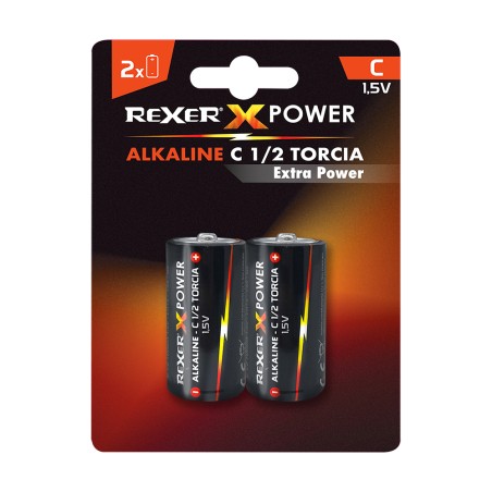 RXBA2-C002P Rexer Alkaline Batteries C 1.5V 2pcs