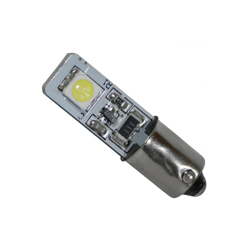 GloboStar® BA9S - T4W 78340 Λάμπα Αυτοκινήτου Can LED Bus με 2 SMD 5050 12 Volt 2.8W 48 lm 270° Ψυχρό Λευκό 6000K