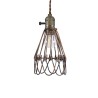 GLOBOSTAR® FLOWERON 01180 Vintage Κρεμαστό Φωτιστικό Οροφής με Ντουί 1 x E27 AC 220-240V IP20 - Χάλκινο & Μπρούτζινο - Μ10 x Π10