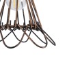 GLOBOSTAR® FLOWERON 01180 Vintage Κρεμαστό Φωτιστικό Οροφής με Ντουί 1 x E27 AC 220-240V IP20 - Χάλκινο & Μπρούτζινο - Μ10 x Π10