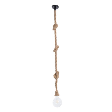GLOBOSTAR® ROPE 01018 Boho Κρεμαστό Φωτιστικό Οροφής με Ντουί 1 x E27 AC 220-240V IP20 - Μπεζ - Μ3.5 x Π3.5 x Υ200cm