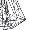 GLOBOSTAR® GRID 01022 Vintage Κρεμαστό Φωτιστικό Οροφής με Ντουί 1 x E27 AC 220-240V IP20 - Μαύρο - Μ40 x Π40 x Υ33cm
